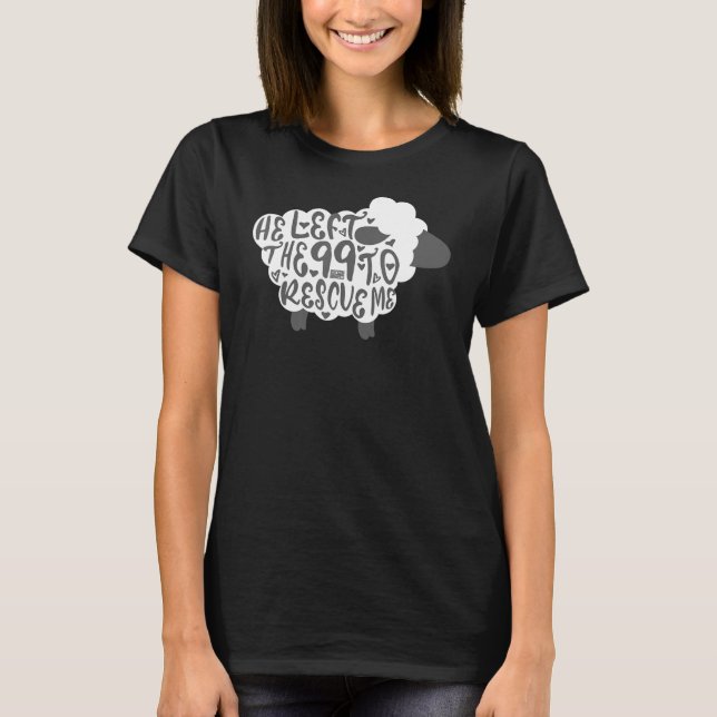 Camiseta V1 Dejó El Verso De La Biblia Cristiana De Las 99  (Anverso)