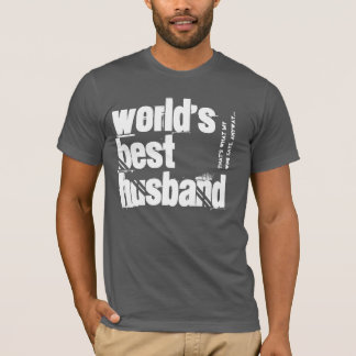 Camiseta V203 gris y blanco del mejor marido del mundo