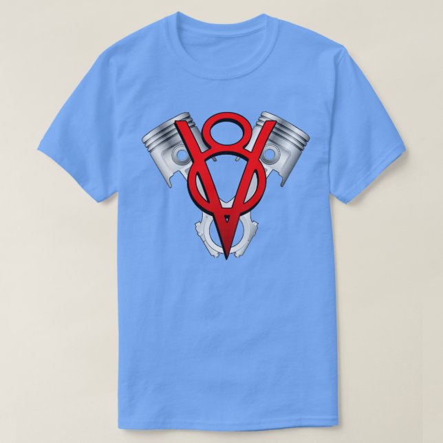 Camiseta V8 Motor coche americano músculo (Diseño del anverso)