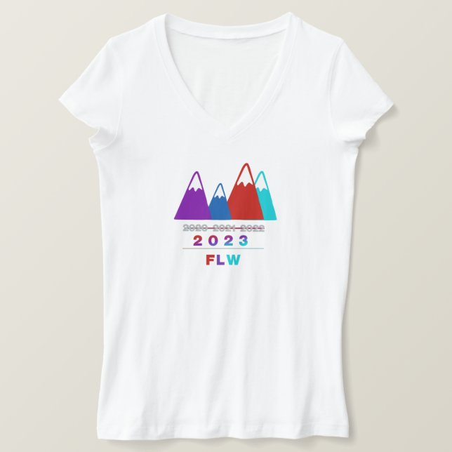 Camiseta V Cuello FLW 2023 (Anverso del diseño)