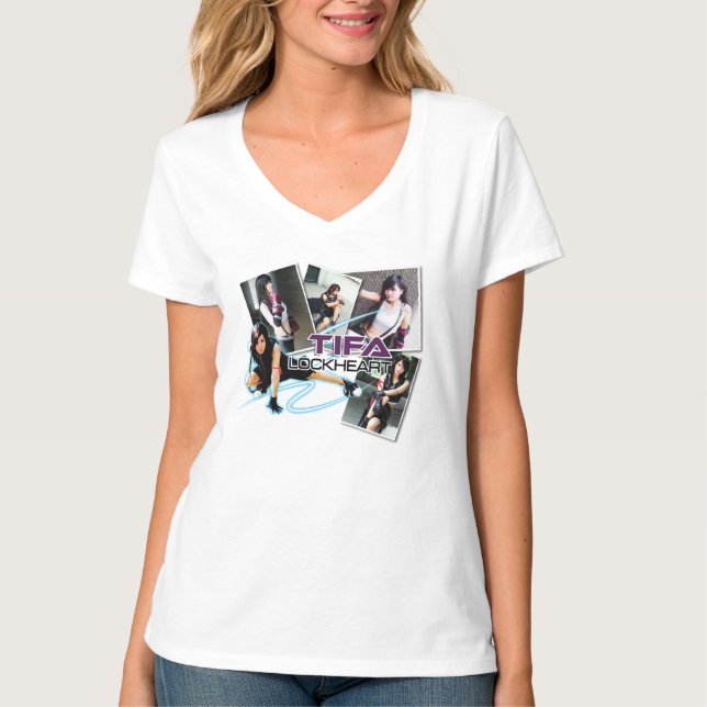 Camiseta V de Mujer Tifa LockHeart (Anverso)