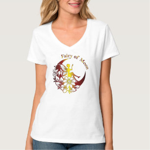 Camiseta V de Mujeres Hada de la Luna
