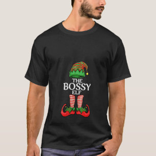 Camiseta V de Navidad para Mujer Elf Autoritaria para Famil