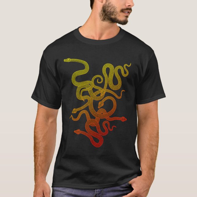 Camiseta v-diseño de la serpiente (Anverso)