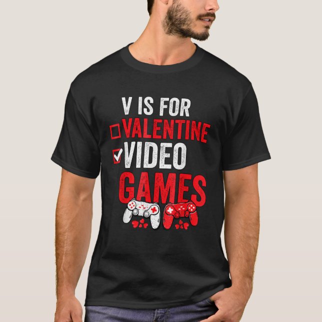 Camiseta V Es Para Controladores De Videojuegos Divertidos  (Anverso)