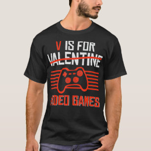 Camiseta V Es Para El Día de San Valentín De Videojuegos Fu