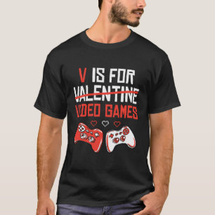 Camiseta V Es Para El Día de San Valentín De Videojuegos Fu