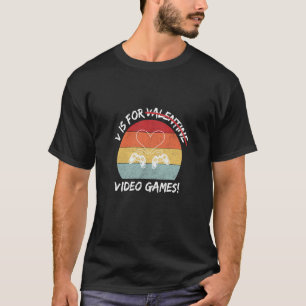 Camiseta V Es Para El día de San Valentín De Videojuegos Pa