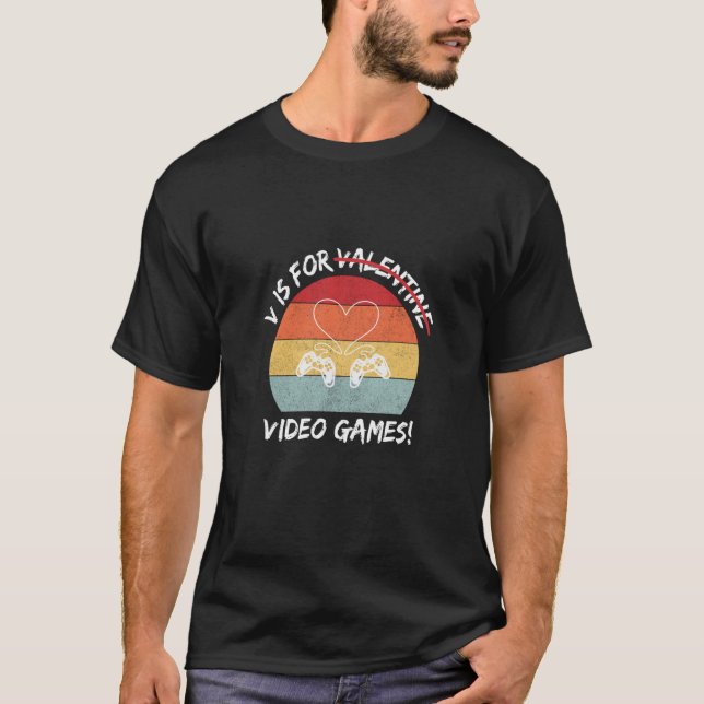 Camiseta V Es Para El día de San Valentín De Videojuegos Pa (Anverso)