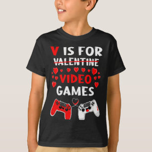 Camiseta V es para regalo divertido del día de San Valentín
