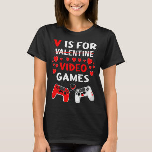Camiseta V es para regalo divertido del día de San Valentín