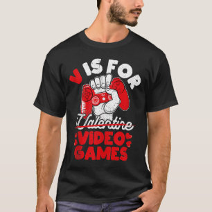 Camiseta V Es Para Valentine Video Games Cute Heart