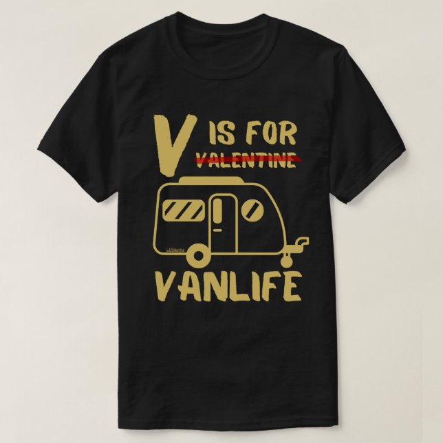 Camiseta V ES PARA VANLIFE divertida idea de regalo de San  (Diseño del anverso)