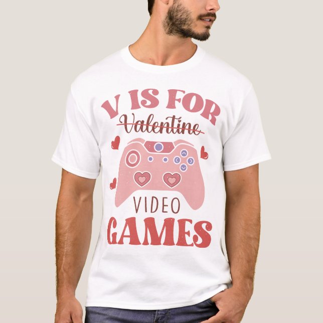 Camiseta V Es Para Videojuegos (Anverso)
