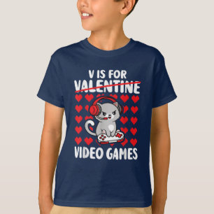 Camiseta V Es Para Videojuegos Día de San Valentín Juego