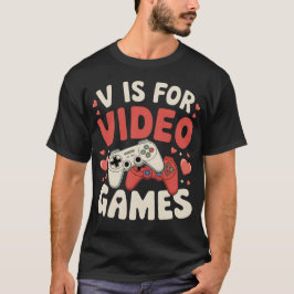 Camiseta V Es Para Videojuegos Divertido Día de San Valentí