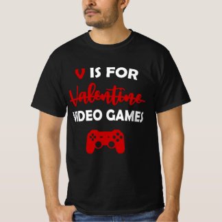 Camiseta V Es Para Videojuegos Divertidos Día de San Valent