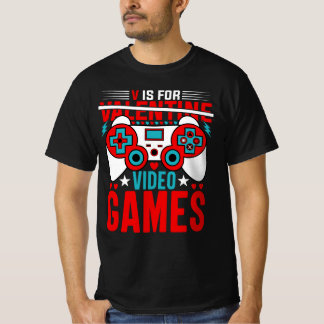 Camiseta V Es Para Videojuegos Divertidos Día de San Valent