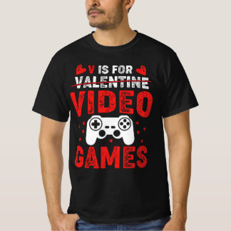 Camiseta V Es Para Videojuegos Divertidos Día de San Valent