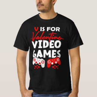 Camiseta V Es Para Videojuegos Divertidos Día de San Valent