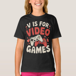 Camiseta V Es Para Videojuegos Divertidos Día de San Valent