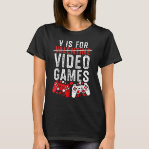 Camiseta V Es Para Videojuegos Divertidos Día de San Valent