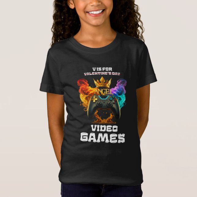 Camiseta V Es Para Videojuegos - El día de San Valentín (Anverso)