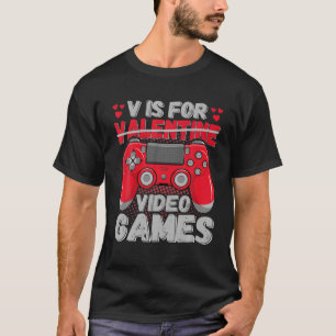 Camiseta V Es Para Videojuegos Funny Gaming El día de San V