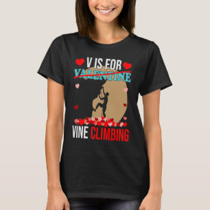 Camiseta V Es Para Vine Climbing Día de San Valentín Tees B