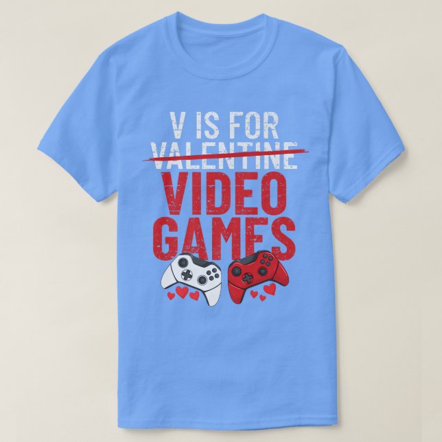 Camiseta V Is For Video Games Funny Men's Boy Gamer V Video (Diseño del anverso)