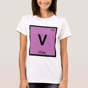 Camiseta V - Música de Viola Símbolo de la Tabla Periódica