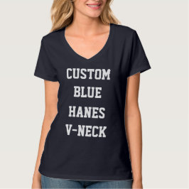 Camiseta V-NECK NAVY personalizada para mujer HANE