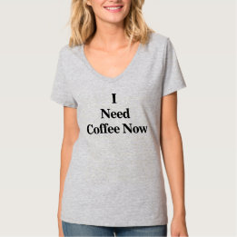 Camiseta V-Neck Necesito Café Ahora