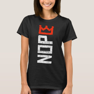 Camiseta V-neck vertical protesta No Kings para mu