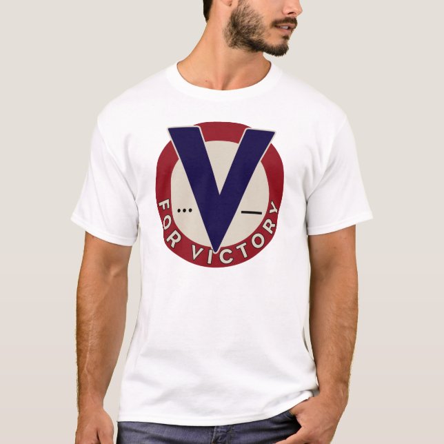 Camiseta ¡V para la victoria! - WW2 (Anverso)