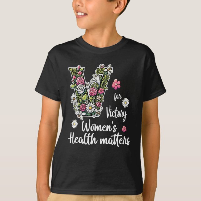 Camiseta V Por La Victoria; La Salud De La Mujer (Anverso)