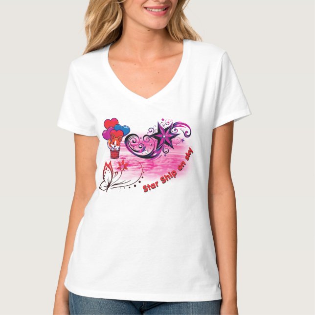 Camiseta V-Shirt de Star Ship (Anverso)