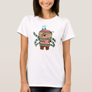 Camiseta V-Shirt HAPPY MONSTER VOGUE CON NOMBRE