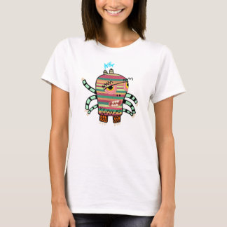 Camiseta V-Shirt HAPPY MONSTER VOGUE CON NOMBRE