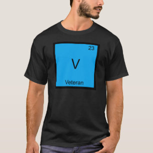 Camiseta V - Tee de símbolo de elemento de química militar 