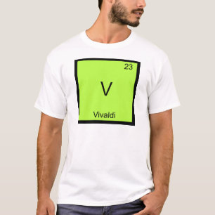 Camiseta V - Vivaldi Funny Chemistry Element Symbol T-Shirt