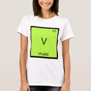 Camiseta V - Vivaldi Funny Chemistry Element Symbol T-Shirt