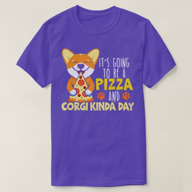 Camiseta Va a ser un perro de Pizza y Corgi Kinda (Diseño del anverso)