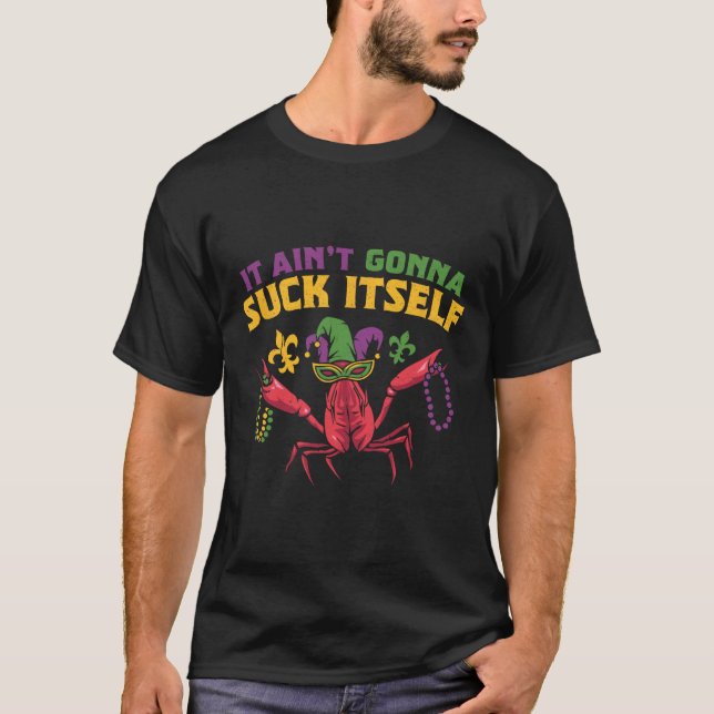 Camiseta Va A Suck Crawfish Funny Mardi Gra (Anverso)