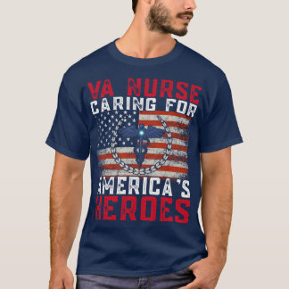 Camiseta VA Enfermera para América Héroes Patriotas Veteran