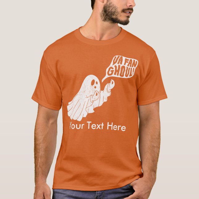 Camiseta Va Fan Ghoul Halloween Personalizado fantasma ital (Anverso)