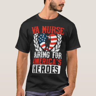 Camiseta Va Nurse Americas Heros Merica US Flag Patriot Vet