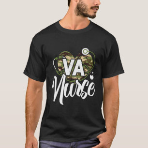 Camiseta Va Nurse Camo Camouflage Stethoscope He
