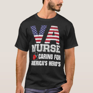 Camiseta Va Nurse Camuflaje Bandera Americana Enfermera Pat