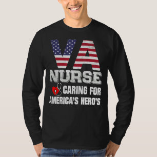 Camiseta Va Nurse Camuflaje Bandera Americana Enfermera Pat